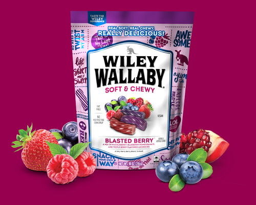 Wiley Wallaby Gourmet Blasted Berry Licorice