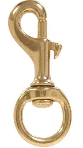 Hillman Hardware Essentials Round Swivel Eye Bolt Snap Brass (13/16 x 3-1/4)