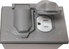 Southwire Single Gang White Horizontal Weatherproof Duplex Cover with Duplex Device & Single Gang Junction Box