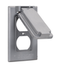 Southwire 1-Gang Vertical Duplex WP Cover Gray