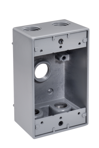 Southwire 3/4 5-Hole 1-Gang WeatherProof Box Gry WB1575