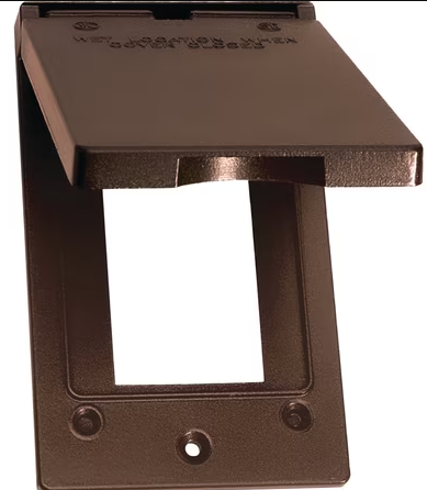 Southwire Single Gang Vertical Bronze Weatherproof GFCI Cover