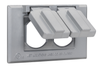 Southwire 1-Gang Horizontal Duplex WP Cover Gry WCH1DUP
