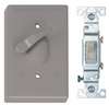 Southwire Single Toggle Vertical Mount Gray Weatherproof Cover with 3-Way Switch