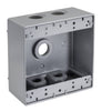 Southwire 1/2 5-Hole 2-Gang Weatherproof Box Gry WB2550