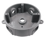 Southwire Round 1/2 In., 3/4 In. 5-Hole Gray Weatherproof PVC Junction Box