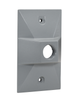 Southwire 1-Hole Rectangular Wp Cover Gry, 1/2