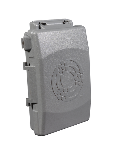 Southwire Flat Plastic, 1 Gang, Gray Cover, Gray Base, Multi-Use Weatherproof Cover 18-In-1