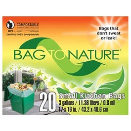 Compost Kitchen Bag, 3-Gal., 20-Ct.
