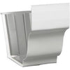Gutter Slip Joint Connector, White Galvanized Steel, 5-In.