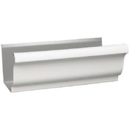 K-Style Gutter, White Galvanized Steel, 5-In. x 10-Ft.