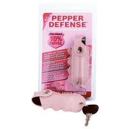 Personal Defense Pepper Spray,  Pink Crocodile Holster, 1/2-oz.