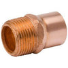 Pipe Fitting, Copper Sweat Solder, 3/4 Copper x 1-In. Male Adapter