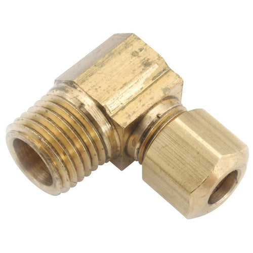 Anderson Metals 3/16 In. x 1/8 In. Male Compression Brass Elbow