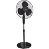 Best Comfort 16 In. 3-Speed Extends to 49 In. H. Black Oscillating Pedestal Fan