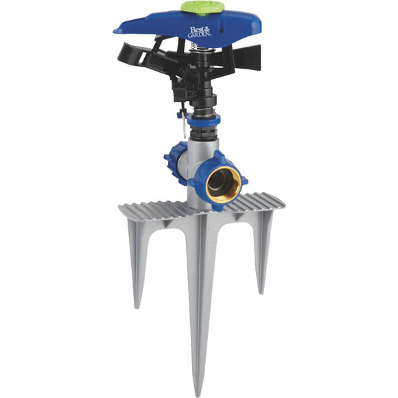 Best Garden Poly & Metal 5800 Sq. Ft. Triple Spike Impulse Sprinkler