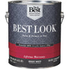 Best Look 100% Acrylic Latex Paint & Primer In One Flat Exterior House Paint, Bright White, 1 Gal.