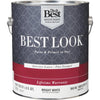 Best Look Latex Paint & Primer In One Flat Enamel Interior Wall Paint, Bright White, 1 Gal.