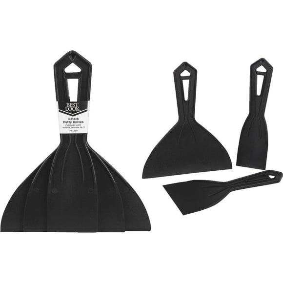 Best Look Plastic Putty Knife Set (3-Piece)