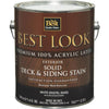 Best Look Solid Deck & Siding Exterior Stain, White Pastel Base, 1 Gal.