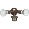 Bronze Motion Sensing Dusk To Dawn Incandescent Floodlight Fixture