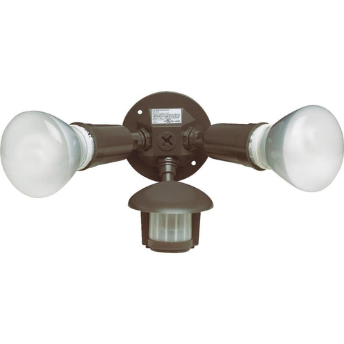 Bronze Motion Sensing Dusk To Dawn Incandescent Floodlight Fixture