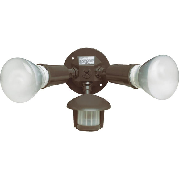 Bronze Motion Sensing Dusk To Dawn Incandescent Floodlight Fixture